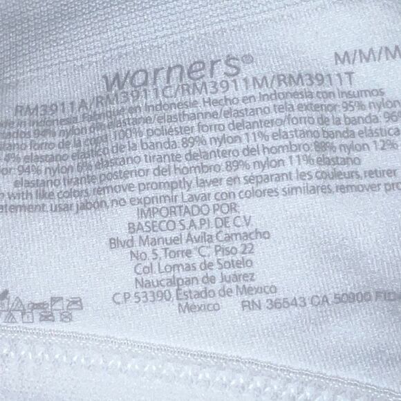 NWT Warners Off White Padded Wireless Bra Size Medium - Picture 4 of 5